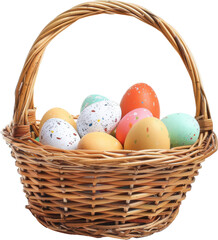 Easter eggs in a basket