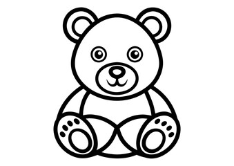 Beautiful teddy bear outline