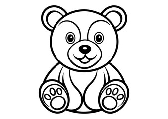 Beautiful teddy bear outline