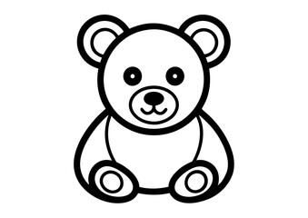 Beautiful teddy bear outline