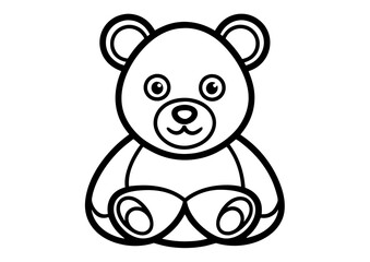 Beautiful teddy bear outline