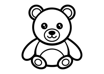 Beautiful teddy bear outline