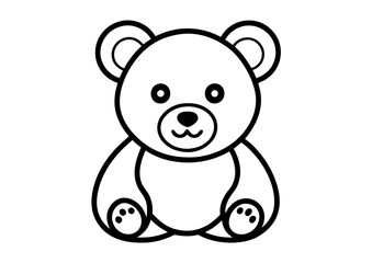 Beautiful teddy bear outline