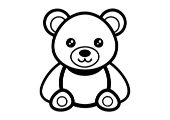 Beautiful teddy bear outline