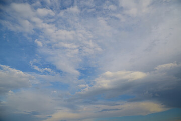 Serene white clouds in the sky, calm cloudy sky, Cumulonimbus