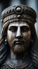Fototapeta premium Ornate Carved Statue Face