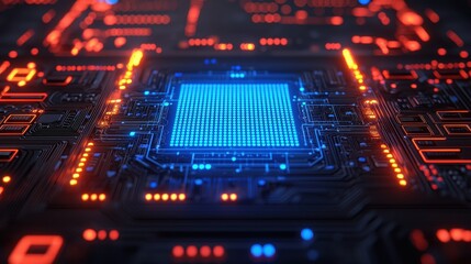 Obraz premium Futuristic High-Tech Digital Workspace with Diamond-Inspired Interface and Efficient Design - Copy Space Available, 8K Resolution