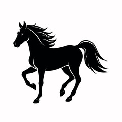 Obraz premium Horse walks along the seashore coloring page