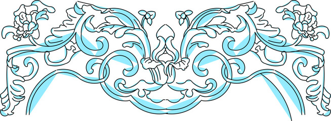 Sketch vector illustration silhouette design ornate icon logo symbol antique ethnic vintage ornament modern floral traditional chinese