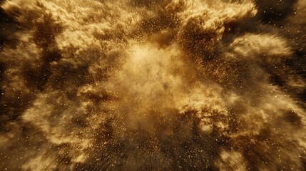 Fototapeta premium Explosive golden glitter burst