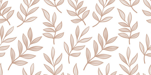 leaves vector pattern background. Green leaf seamless pattern. leaves pattern background. seamless patterns with green leaves.