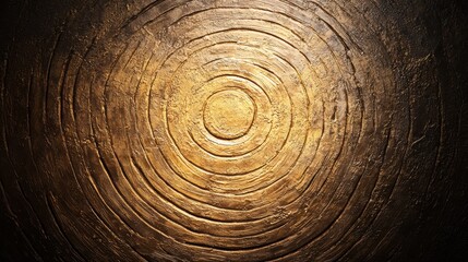 Fototapeta premium Intricate golden spiral pattern on textured surface