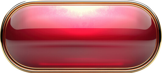 Red button with gold rim