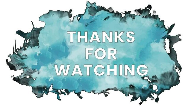 thank you for watching and subscribe Text Animated Video motion graphics.  loop animation of Thanks for Watching