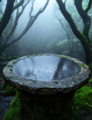Fototapeta premium Mystical forest pool reflection