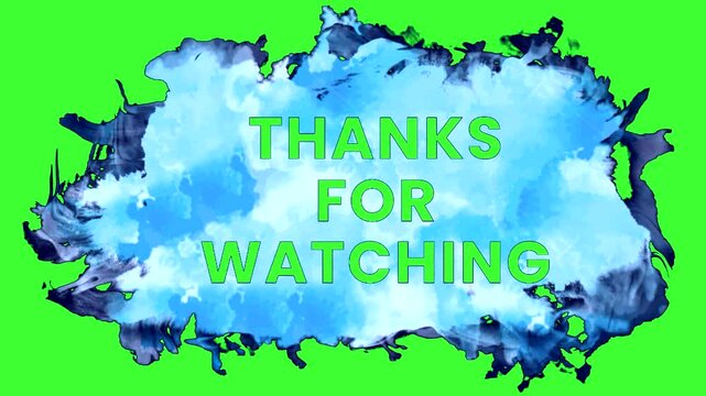 thank you for watching and subscribe Text Animated Video motion graphics.  loop animation of Thanks for Watching