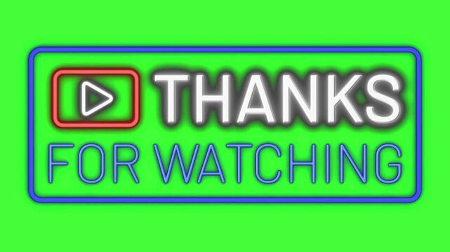 thank you for watching and subscribe Text Animated Video motion graphics.  loop animation of Thanks for Watching