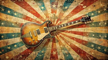 Vintage-inspired distressed rock music poster on a worn, textured background with faded colors and torn edges, evoking a nostalgic, retro concert atmosphere.