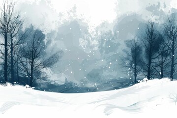 Fototapeta premium Cool abstract winter background in blue with frosty elements and subtle textures