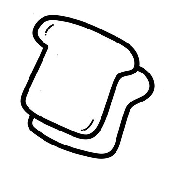 recommend clip art: Slice of bread outline 