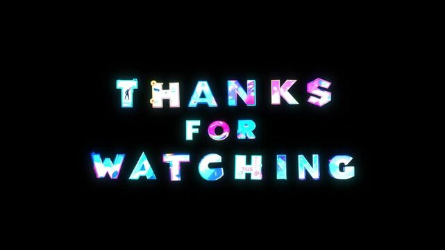 thank you for watching and subscribe Text Animated Video motion graphics.  loop animation of Thanks for Watching