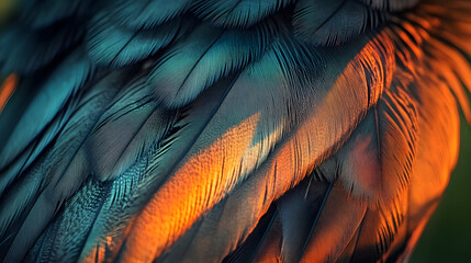 Obraz premium feather bird macro photo. texture or background
