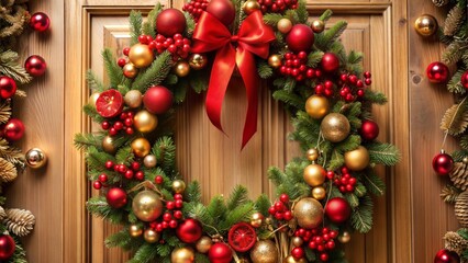 Christmas Wreath on Door