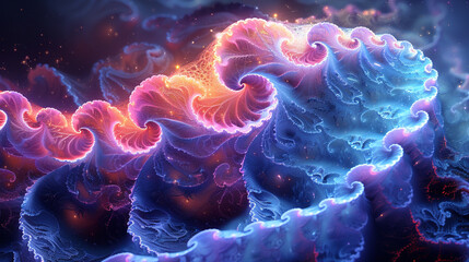 A vivid fractal background showcasing swirling pattern