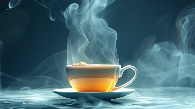drinking a steaming hot cup of coffee