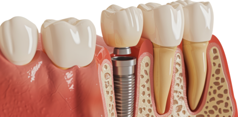 Dental implant close-up