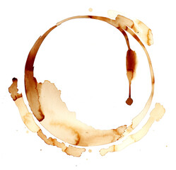 Coffee ring on black surface
