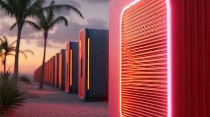 Fototapeta premium Facility with advanced energy storage systems