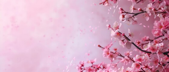 Fototapeta premium A pink background with a tree in the foreground