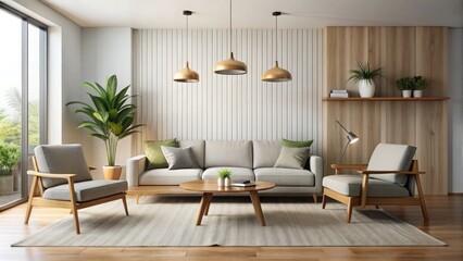 Mid-century design distilled to its essence: clean lines, subtle colors, and uncompromising functionality in a streamlined, modern aesthetic.