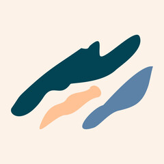 abstract shape with pastel color