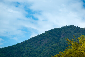 Obraz premium Beautiful hills in the countryside, beautiful sky colors.