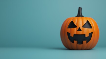 Pumpkin Detective - Spooky Cartoon Mystery with Copy Space on Halloween Theme.