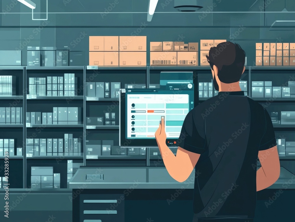 Poster streamlined supply chain monitoring dashboard with real time data analytics for optimized inventory 