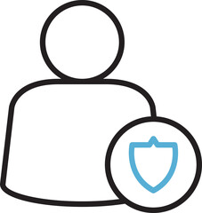 People User and Shield Icon