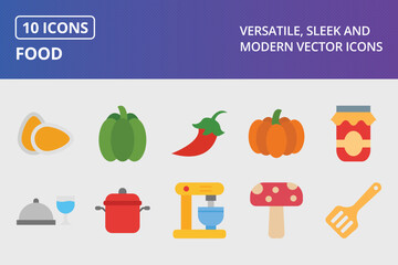 Food Flat Icon Set