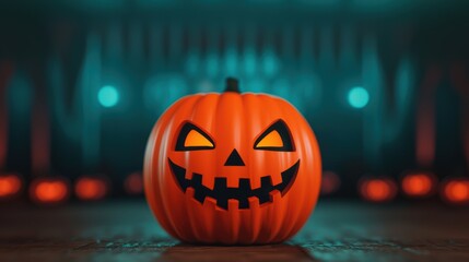 Spooky Pumpkin Jam: Vibrant Halloween Music Festival Scene with Copy Space, Quality