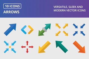 Arrows Flat Icon Set