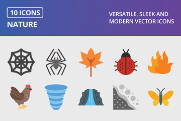 Nature Flat Icon Set