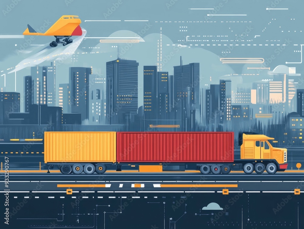 Poster optimizing logistics and transportation performance with data analytics and visualization monitoring