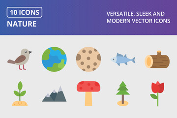 Nature Flat Icon Set