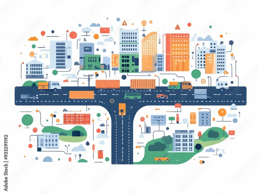 Poster seamless multimodal logistics network for efficient transportation and delivery solutions integrated