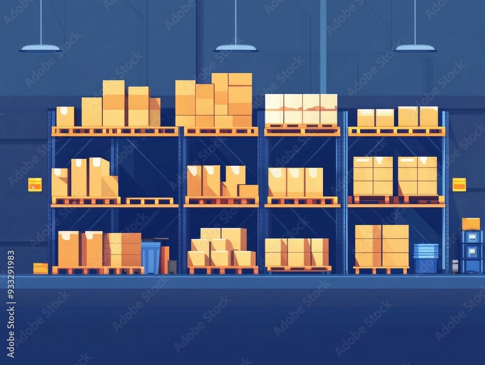 Poster optimizing warehouse inventory flow through efficient logistics management and data driven strategie