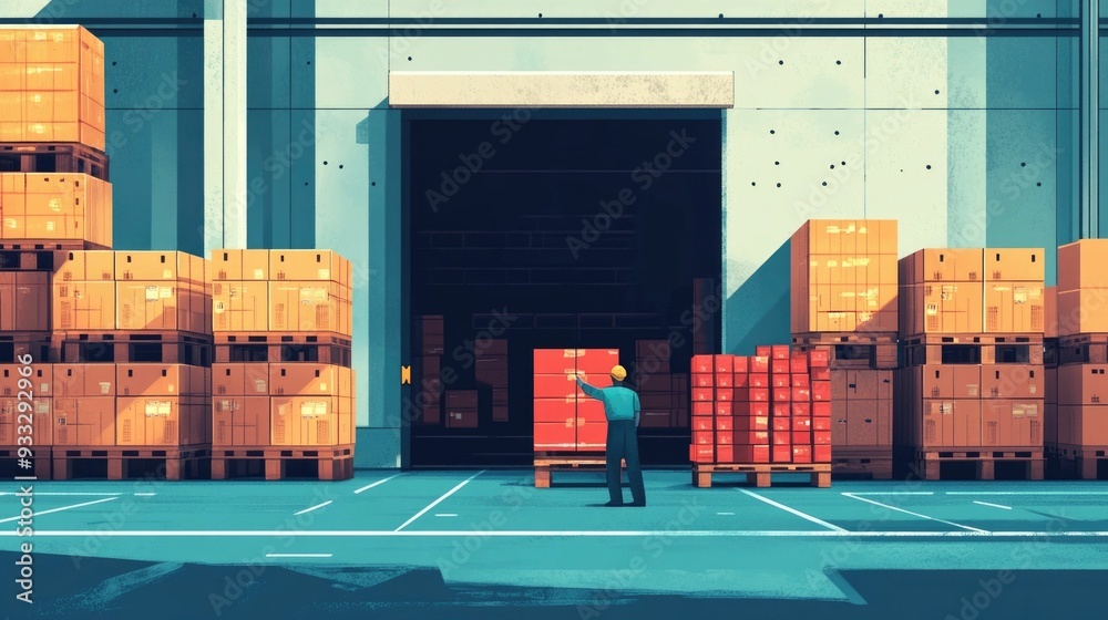 Poster streamlining logistics reducing excess inventory through efficient supply chain management leveragin