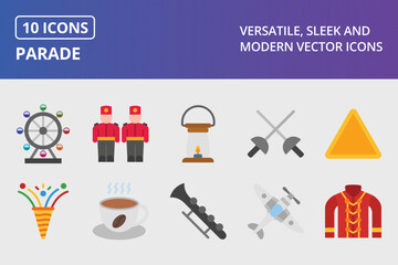 Parade Flat Icon Set