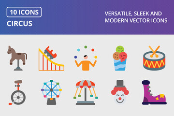 Circus Flat Icon Set